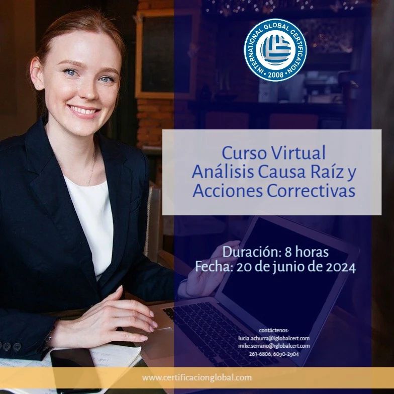 Inscripciones abiertas! Curso Análisis Causa Raíz y Acciones Correctivas. Fec...